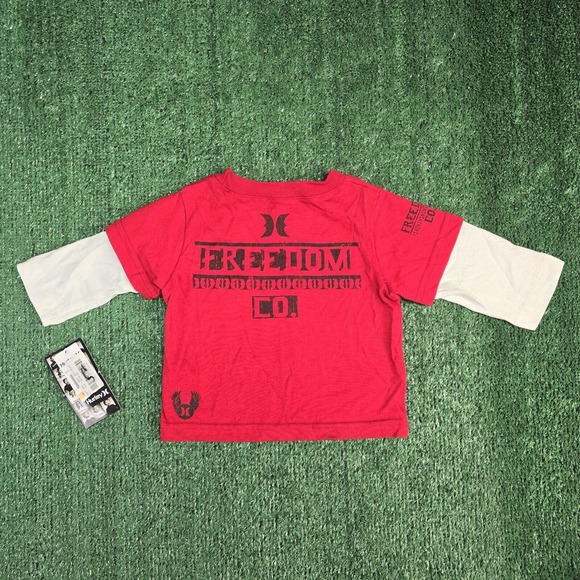 NEW Hurley 12 months long sleeve T shirt boys Red logo long sleeve - Picture 8 of 10